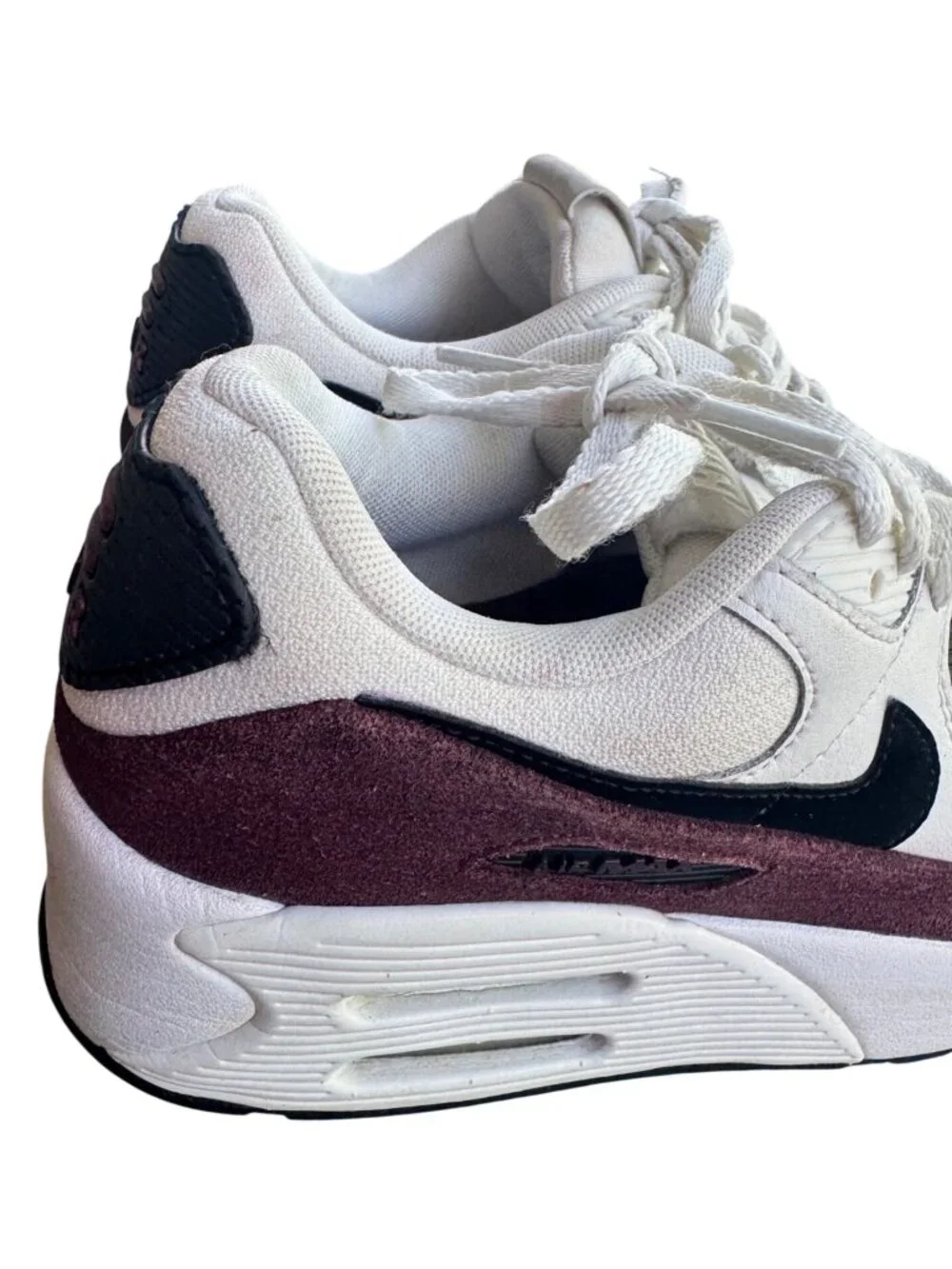 Nike Air Max 90 LV8 Sail Night Maroon FD4328-107 Women Size 7.5 Athletic Sneaker